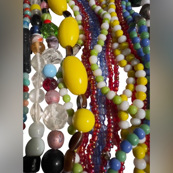 Lot of 26 Vintage Art Deco Czech Glass Beaded Necklaces,  Art Glass Milk Glass - Picture 14 of 15